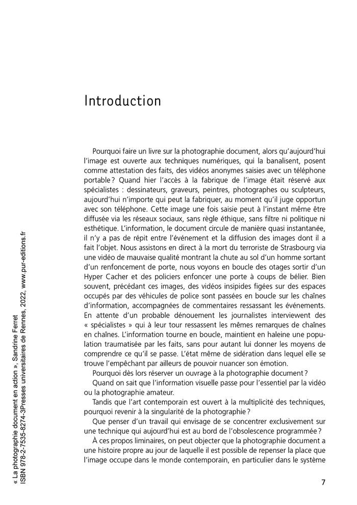 La photographie document en action