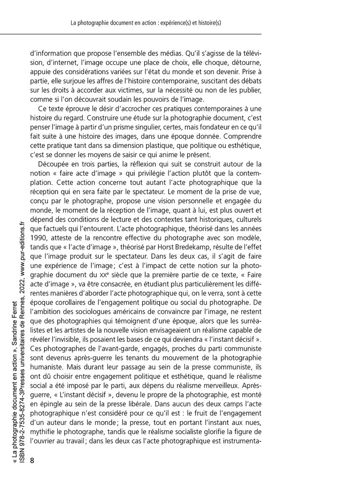 La photographie document en action