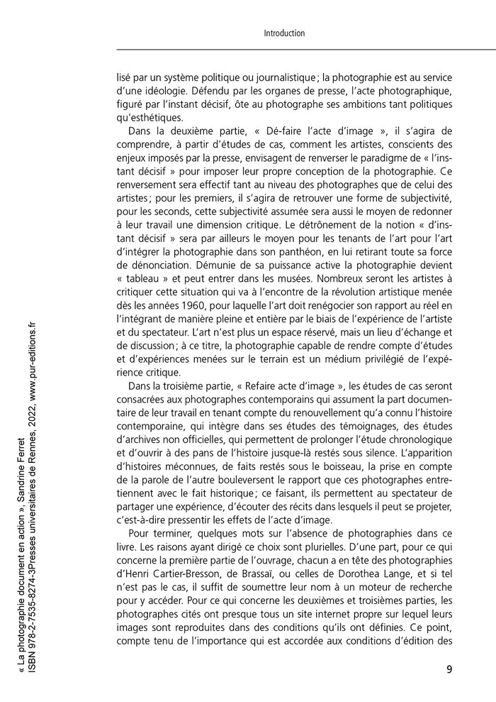 La photographie document en action