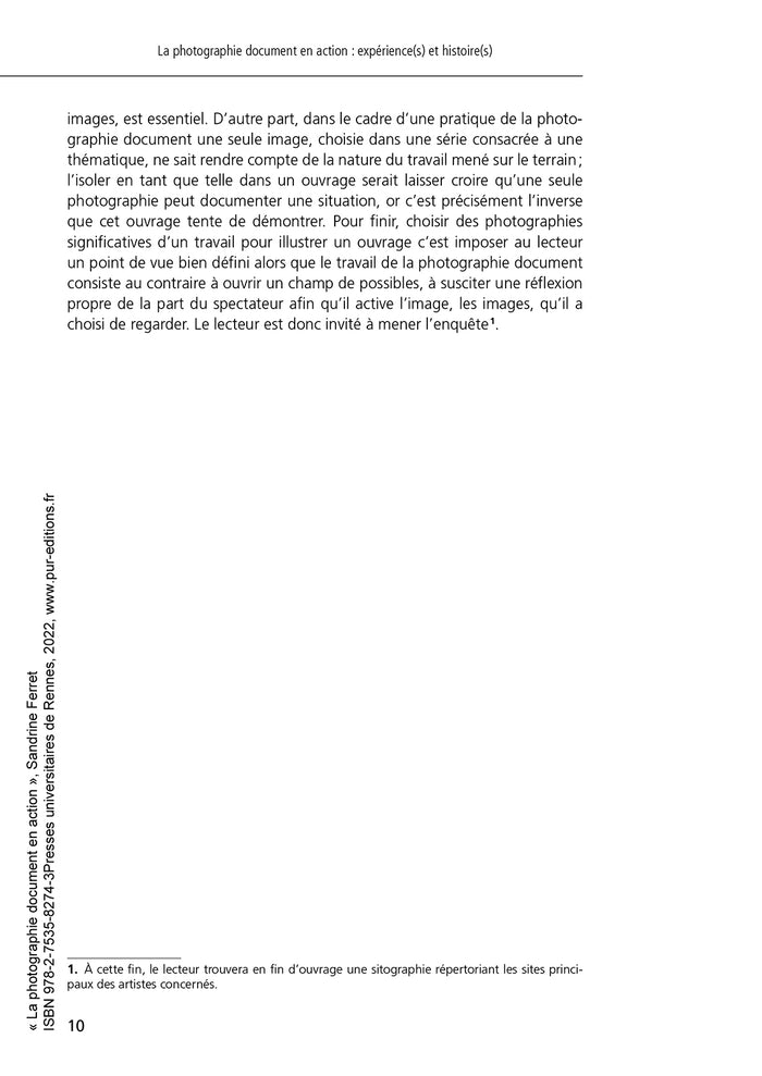 La photographie document en action