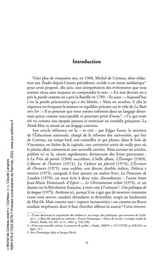 Michel de Certeau avant «Certeau»