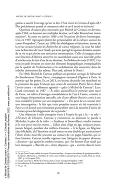Michel de Certeau avant «Certeau»