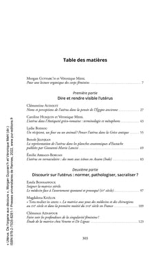 Utérus. De l'organe aux discours