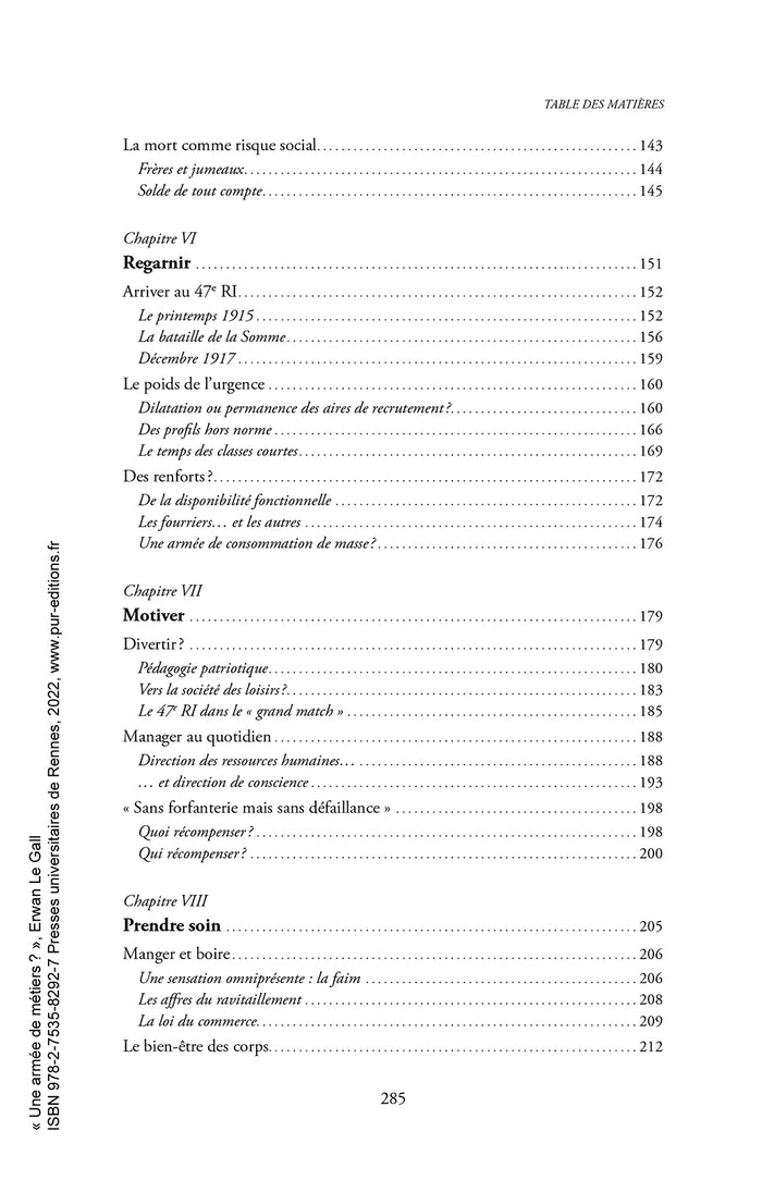 Une armée de métiers ?