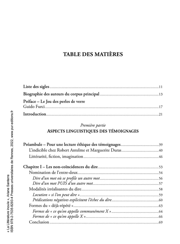 La littérature inouïe