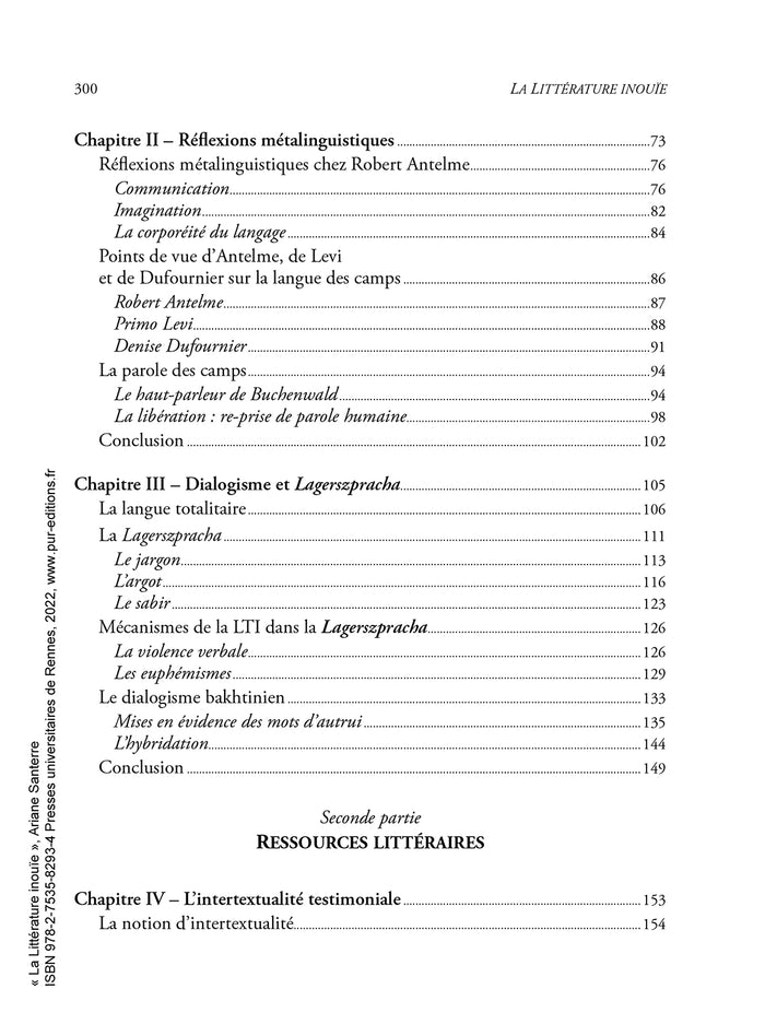 La littérature inouïe