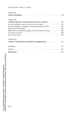 Le harcèlement moral au travail