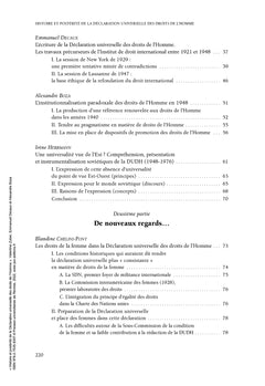 Histoire et postérité de la Déclaration universelle des droits de l'Homme