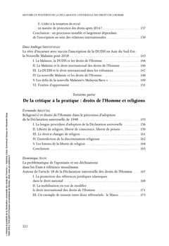 Histoire et postérité de la Déclaration universelle des droits de l'Homme