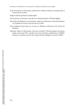 Histoire et postérité de la Déclaration universelle des droits de l'Homme