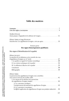 Des appellations d'origine aux indications géographiques