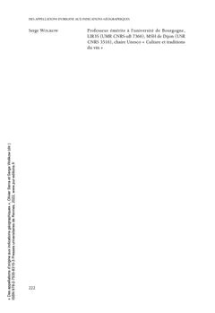 Des appellations d'origine aux indications géographiques