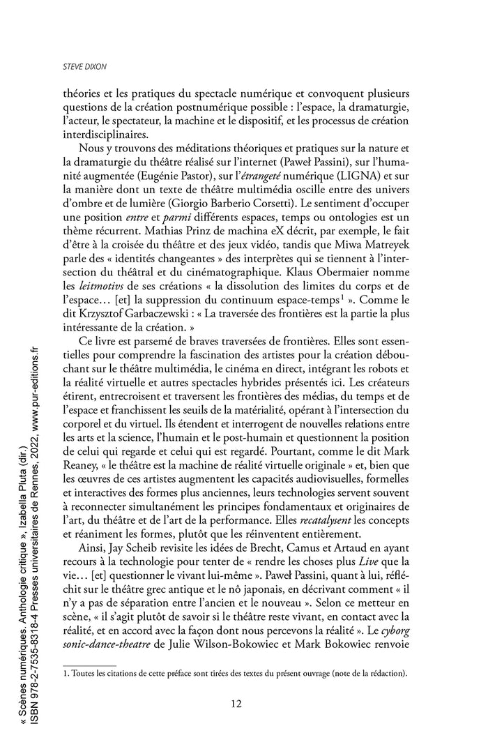 Scènes numériques. Anthologie critique