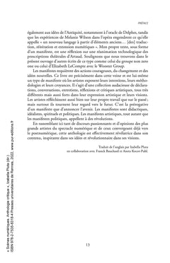 Scènes numériques. Anthologie critique