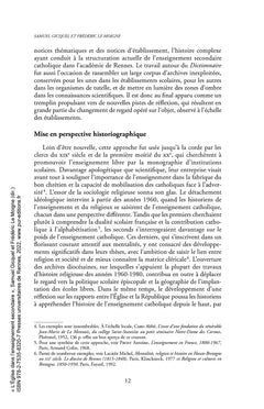 L'Église dans l'enseignement secondaire