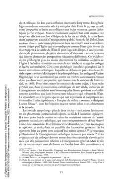 L'Église dans l'enseignement secondaire