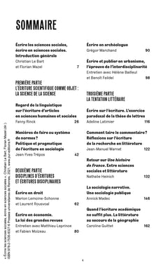 Écrire les sciences sociales, écrire en sciences sociales