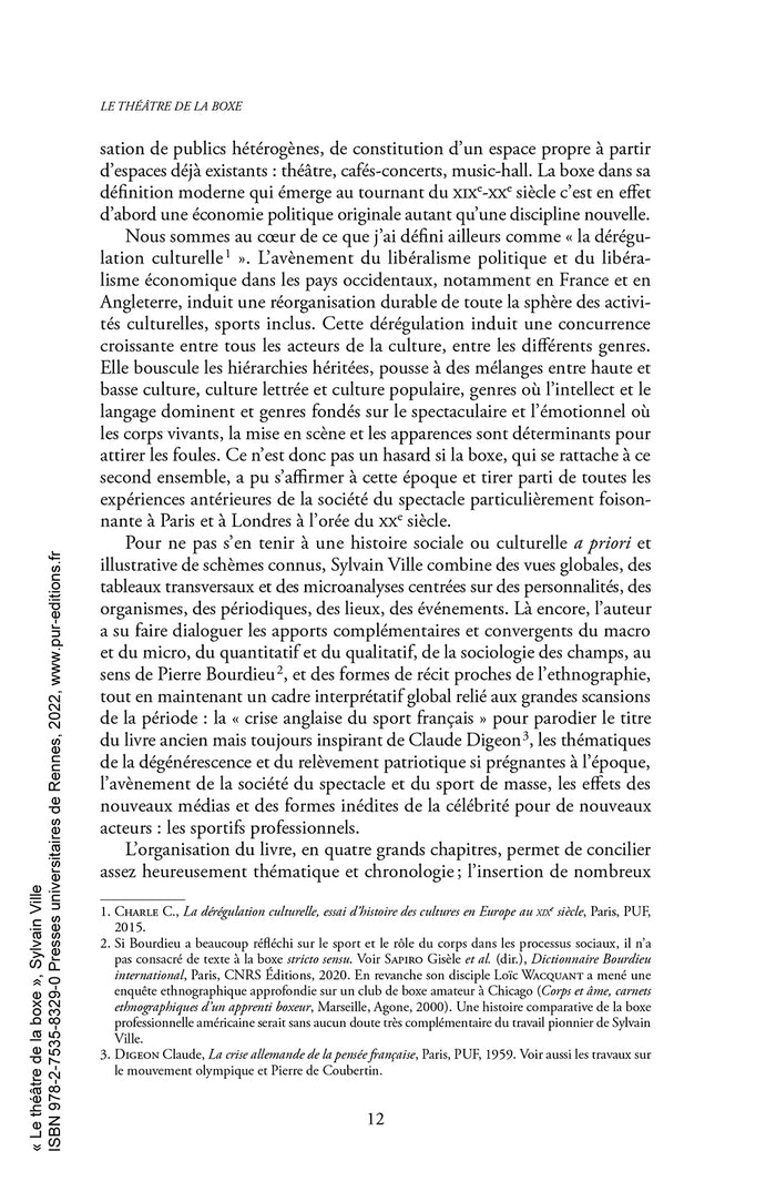 Le théâtre de la boxe: Naissance d'un spectacle sportif