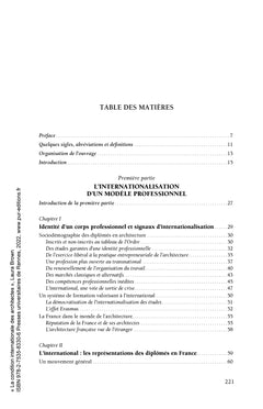 La condition internationale des architectes