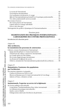 La condition internationale des architectes