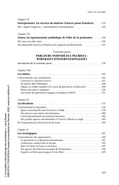 La condition internationale des architectes