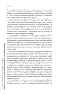 La condition internationale des architectes