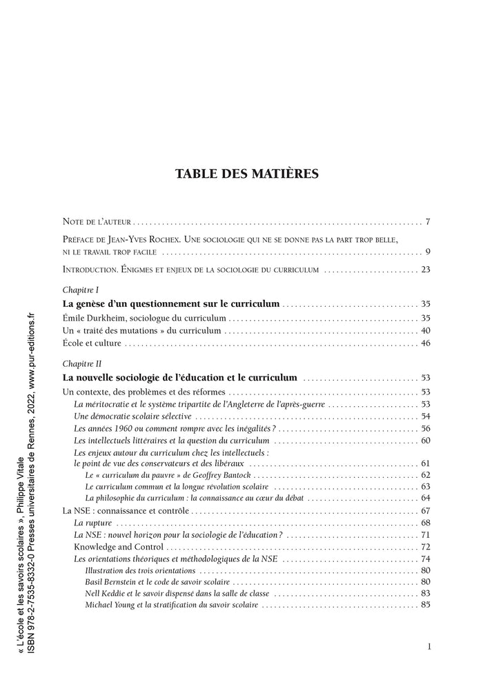 L'école et les savoirs scolaires