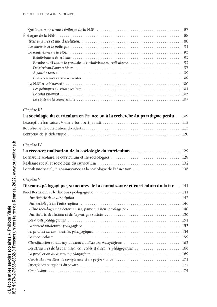 L'école et les savoirs scolaires