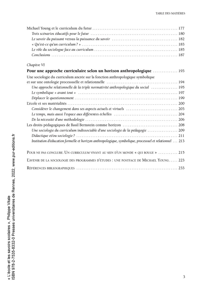 L'école et les savoirs scolaires