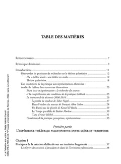 La Palestine sur scène