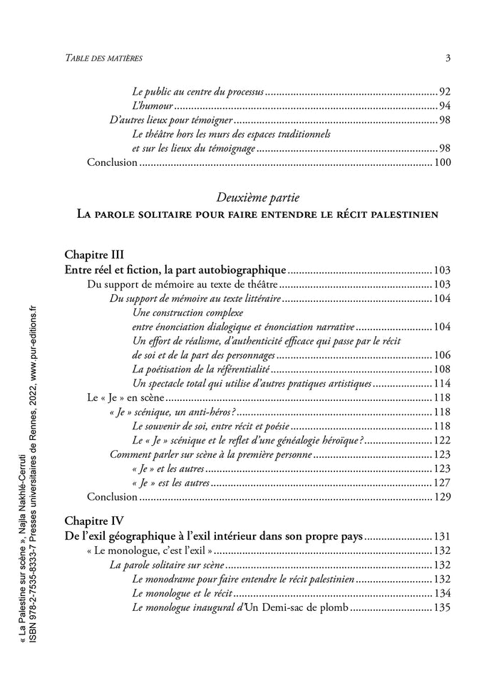 La Palestine sur scène