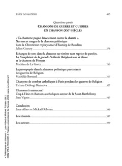 Polémiques en chanson