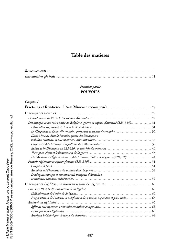 L'Asie Mineure après Alexandre vers 323 - vers 270 av. J.C.