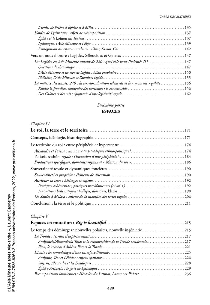 L'Asie Mineure après Alexandre vers 323 - vers 270 av. J.C.