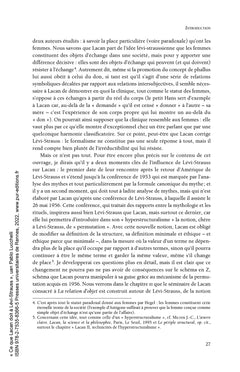 Ce que Lacan doit à Lévi-Strauss