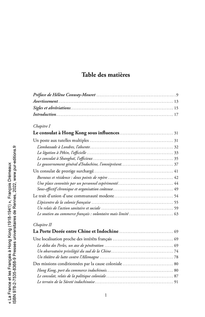 La France et les Français à Hong-Kong (1918-1941)