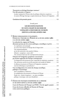 La fabrique de l'histoire de l'Europe