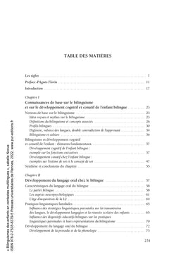 Bilinguismes des enfants en contextes multilingues