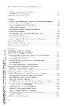 Bilinguismes des enfants en contextes multilingues