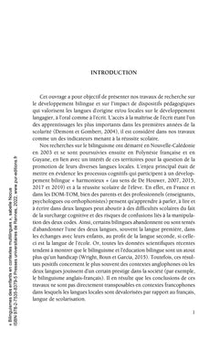 Bilinguismes des enfants en contextes multilingues
