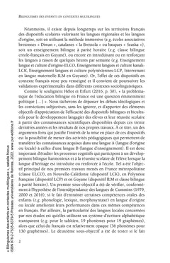 Bilinguismes des enfants en contextes multilingues