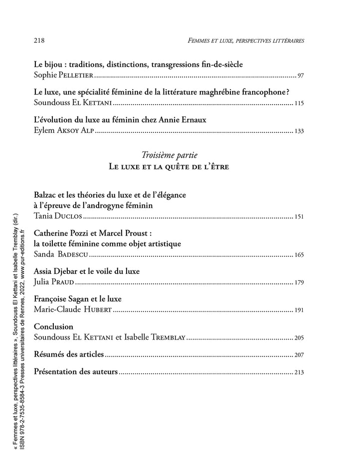 Femmes et luxe: Perspectives littéraires