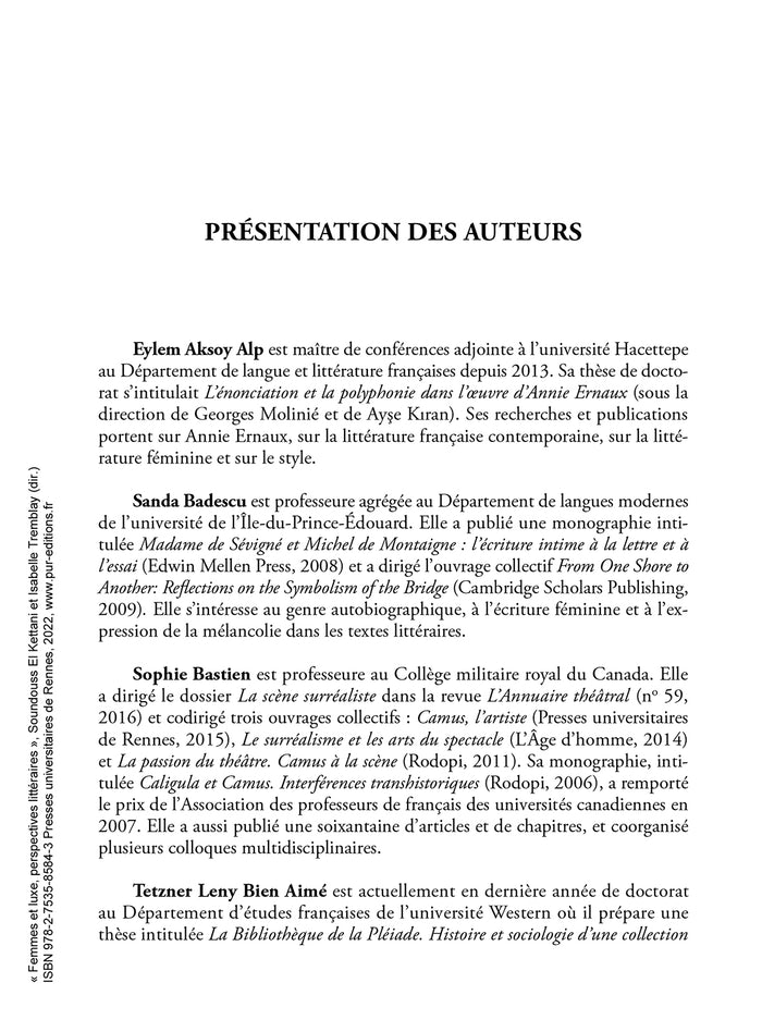 Femmes et luxe: Perspectives littéraires