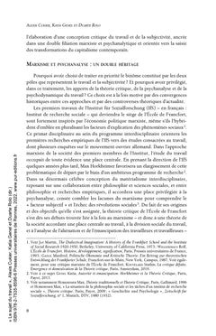 Le sujet du travail