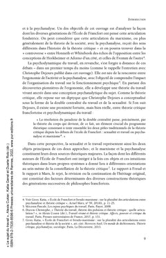 Le sujet du travail