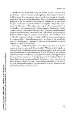 Le sujet du travail