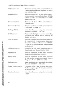 La procéduralisation du droit de l'Union européenne