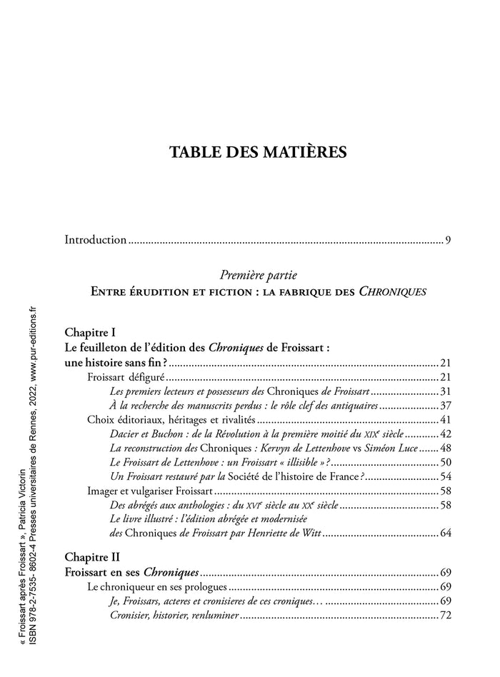 Froissart après Froissart