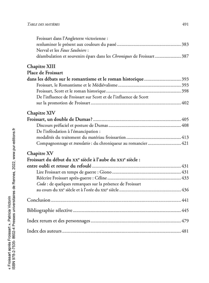 Froissart après Froissart