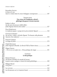 Savoir et création